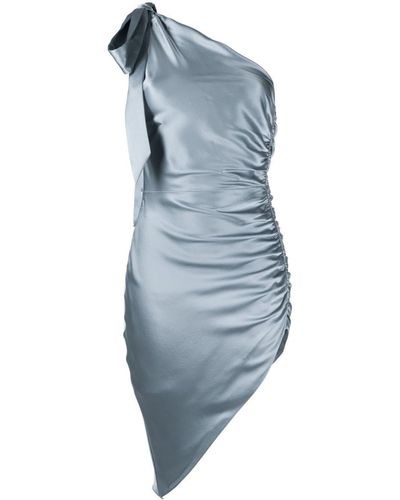 Michelle Mason Robe courte à design asymétrique - Bleu