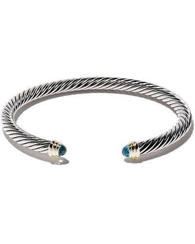 David Yurman 14kt Yellow Gold And Sterling Silver Cable Classics Topaz Bracelet - Multicolour