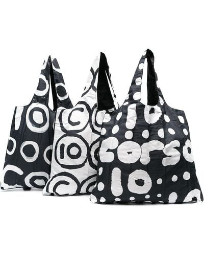 10 Corso Como Reversible Printed Tote Bag - Black