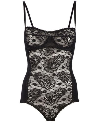 Golden Goose Floral lace body - Negro