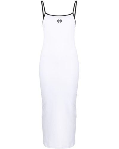 ROTATE BIRGER CHRISTENSEN Logo-print Sleeveless Dress - White