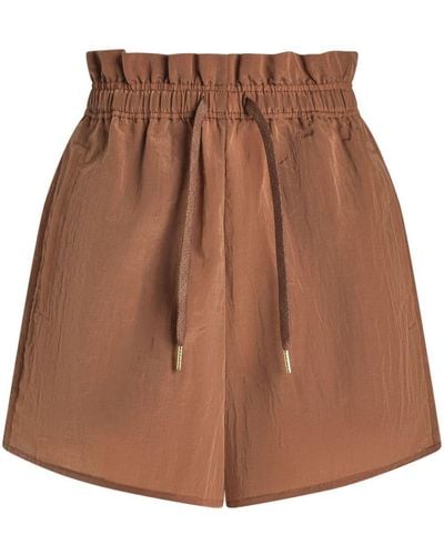 Varley Tulair Shimmer Shell-fabric Shorts - Brown