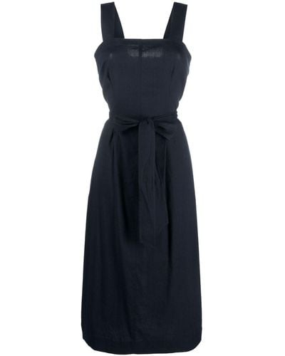 Vince Midi-jurk Met Vierkante Hals - Blauw