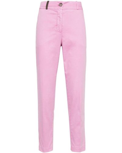 Peserico Schmale Cropped-Hose - Pink