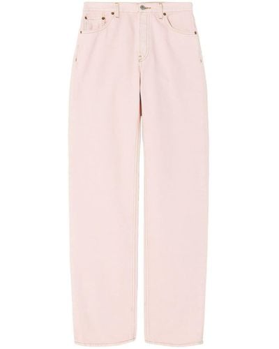 RE/DONE Mid-rise Wide-leg Jeans - Pink