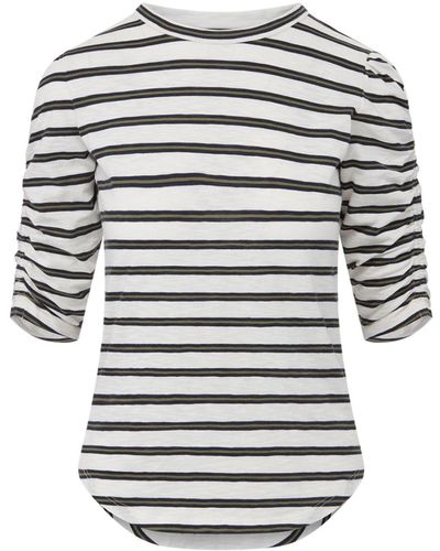Veronica Beard Gestreiftes Waldorf T-Shirt - Grau