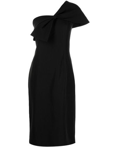 Sachin & Babi Sandra Bow-embellished Midi Dress - Black