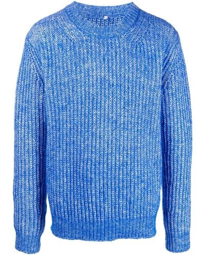 sunflower Rib-knit Cotton-wool Jumper - Blue