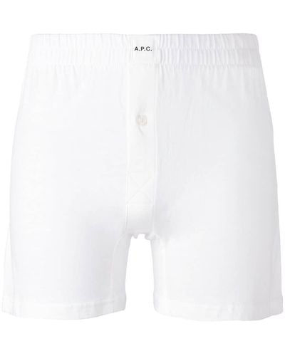 A.P.C. Boxer à patch logo - Blanc