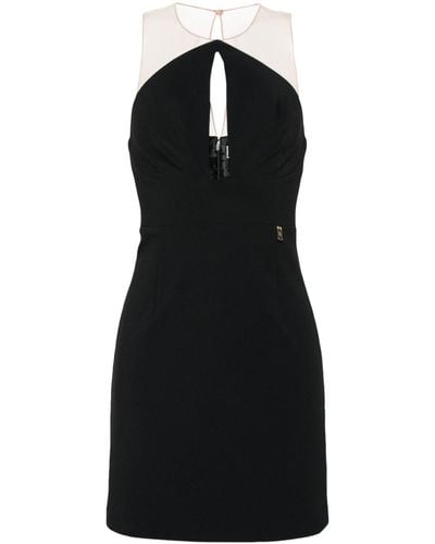 Elisabetta Franchi Cut-out Crepe Mini Dress - Black