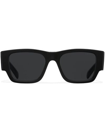 Prada Eckige Symbole Sonnenbrille - Schwarz