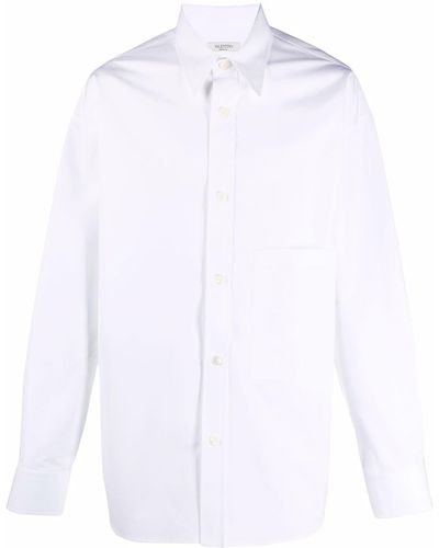 Valentino Garavani Camisa con bolsillos de parche - Blanco