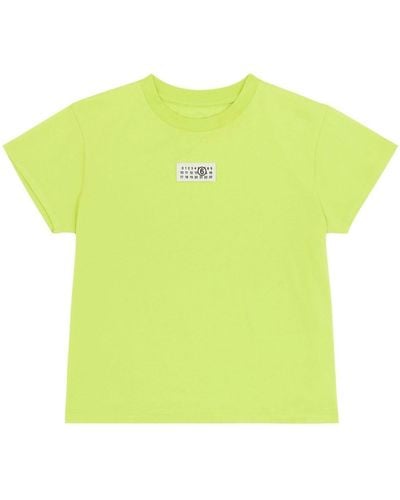 MM6 by Maison Martin Margiela T-Shirt mit Nummern-Motiv - Gelb