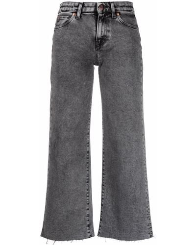 3x1 Cropped Wide-leg Jeans - Grey