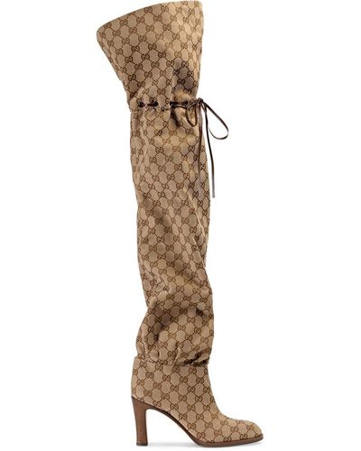 Gucci Original GG Canvas Over-the-knee Boot - Natural