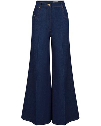 Nina Ricci Weite Schlagjeans - Blau