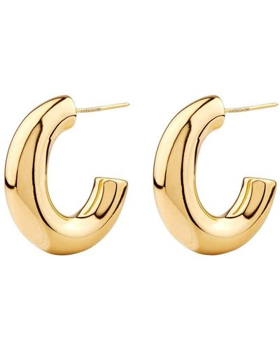 Loren Stewart Pompa Medium Hoop Earrings - Metallic