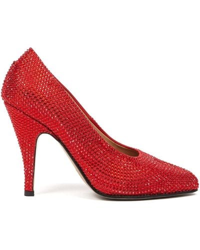 Maison Margiela Tabi 110mm Rhinestone-embellished Court Shoes - Red
