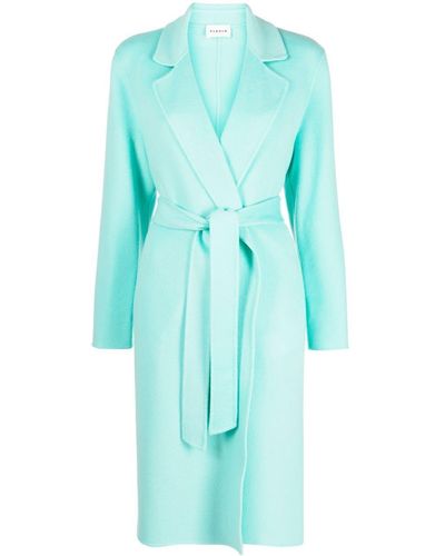 P.A.R.O.S.H. Belted Wrap Coat - Blue