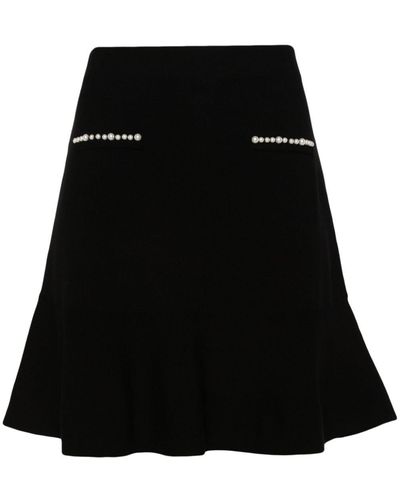 Liu Jo Logo-plaque Knitted Skirt - Black