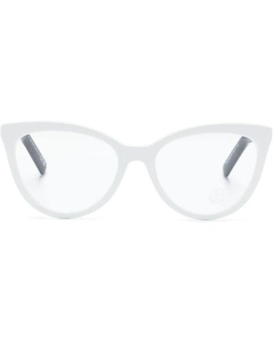 Moncler ML5208 021 Cat-Eye-Brille - Weiß