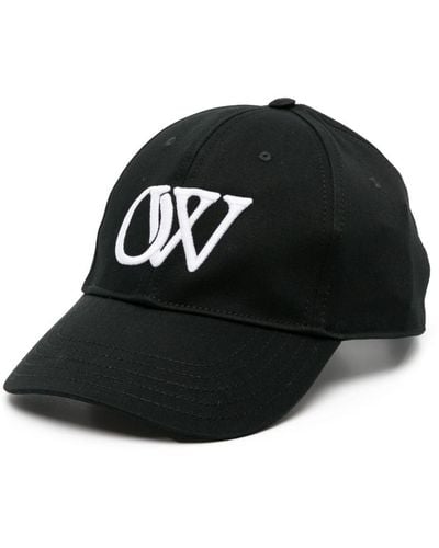 Off-White c/o Virgil Abloh Baseballkappe mit Logo-Stickerei - Schwarz
