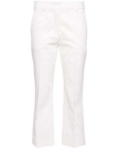 Sportmax Mid-rise Cropped Pants - White