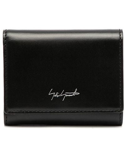 discord Yohji Yamamoto Logo-print Leather Wallet - Black