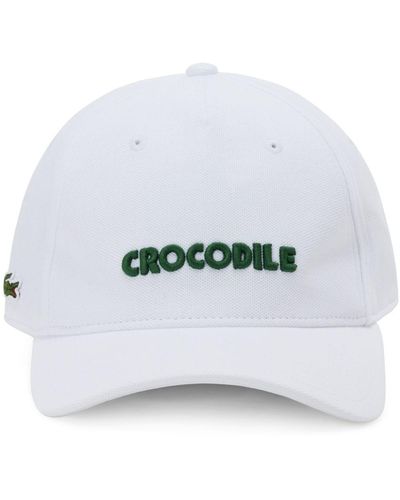 Lacoste Slogan-embroidered Baseball Cap - White