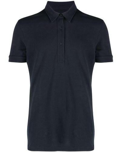 Orlebar Brown Orlebar - Black Sebastian Cotton Polo Shirt - Blue