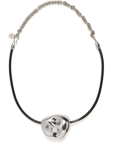 Cult Gaia Cleop Pendant Choker Necklace - Metallic