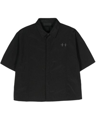 HELIOT EMIL Logo-appliqué Short-sleeved Shirt - Black