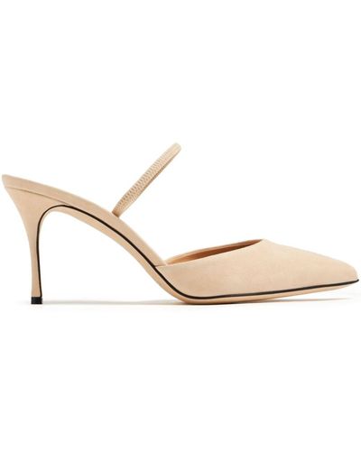 Sergio Rossi Pointed-toe Suede Pumps - Natural