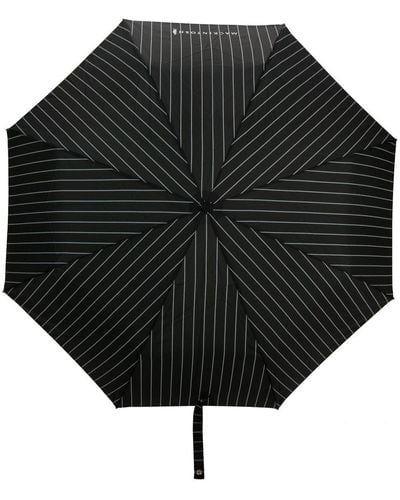 Mackintosh Paraguas Ayr a rayas - Negro
