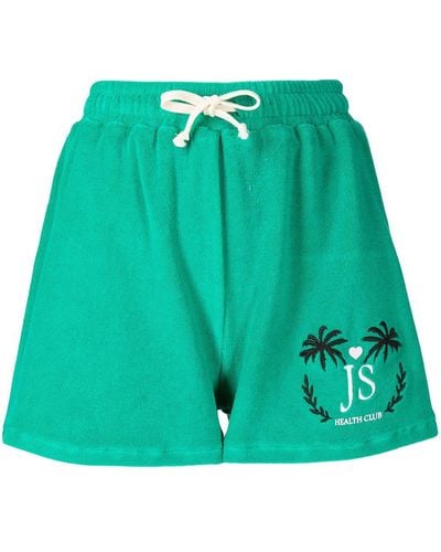 Joshua Sanders Drawstring Terry-cloth Shorts - Green