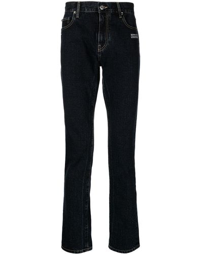 Off-White c/o Virgil Abloh Jeans skinny a vita bassa - Blu