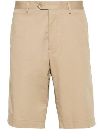 Etro Bügelfalten-Shorts mit Pegaso-Stickerei - Natur