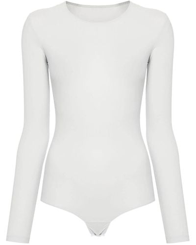 MM6 by Maison Martin Margiela Numbers-Printed Bodysuit - White