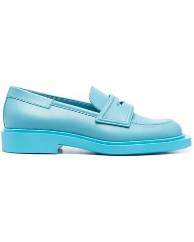 3Juin Leather Penny Loafers - Blue