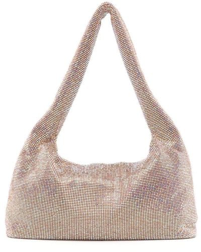 Kara Crystal-embellished Shoulder Bag - Natural