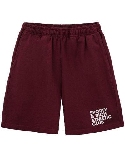 Sporty & Rich Exercise Often Gym Shorts - Red