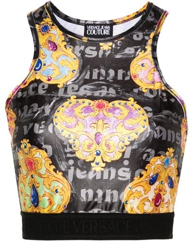 Versace Top With Print - Blue