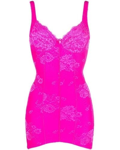 Balenciaga Mini-jurk Met Bloemenjacquard - Roze