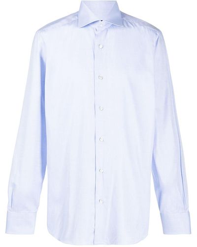 Barba Napoli Spread Collar Shirt - White