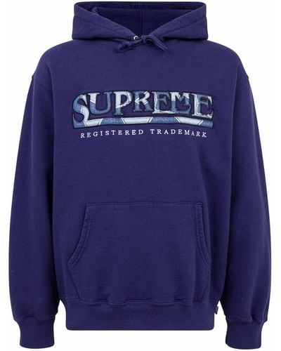Supreme Hoodie Met Logo - Blauw