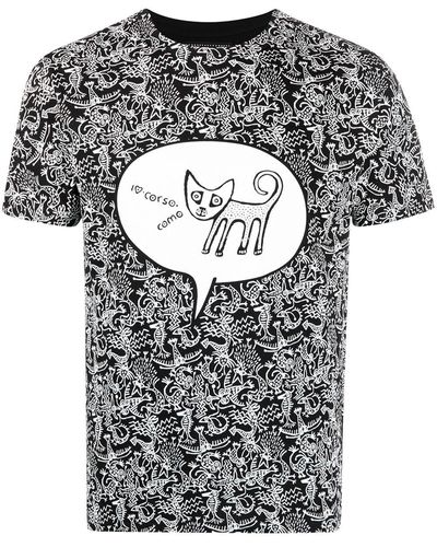 10 Corso Como T-shirt Met Print - Zwart