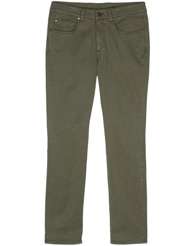 Boglioli Twill Broek Met Toelopende Pijpen - Groen