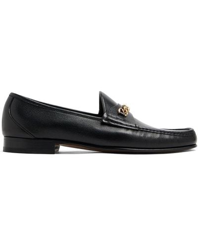 Tom Ford Chain-link Leather Loafers - Black