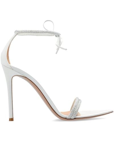 Gianvito Rossi Crystal Embellished 115mm Sandals - White
