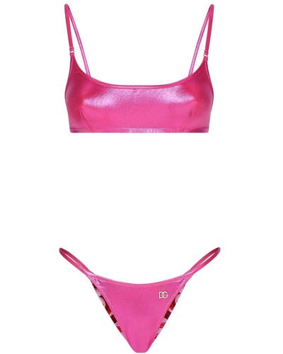 Dolce & Gabbana Glanzende Bikini - Roze